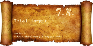 Thiel Margit névjegykártya